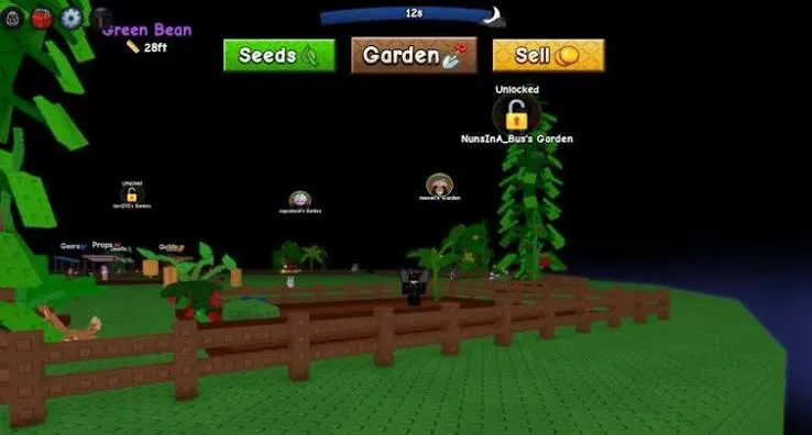 Grow A Garden 2 garden at night