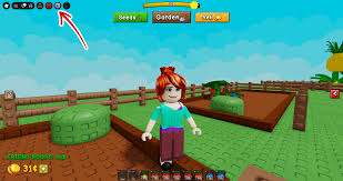 Grow A Garden 2 player near the Seed Shop counter