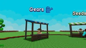 Grow A Garden 2 hub signs for gears and seeds
